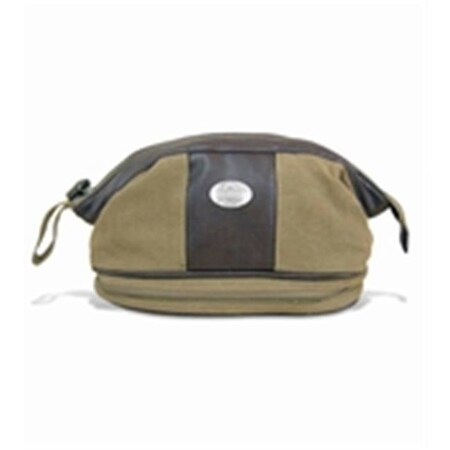 Zeppelinproducts ZeppelinProducts OSU-BTX1-KHK Ohio State Toiletry Bag Waxed Canvas; 12 x 7 x 7 OSU-BTX1-KHK